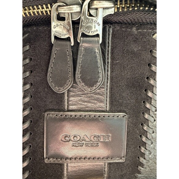 COACH Campus Backpack Black Leather Men's Baseball Stitch NEW MSRP $595 22513 - Picture 7 of 15